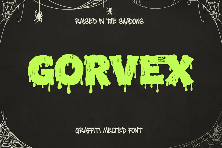 Gorvex Graffiti Melted Horror Font | Dripping Sllime Display
