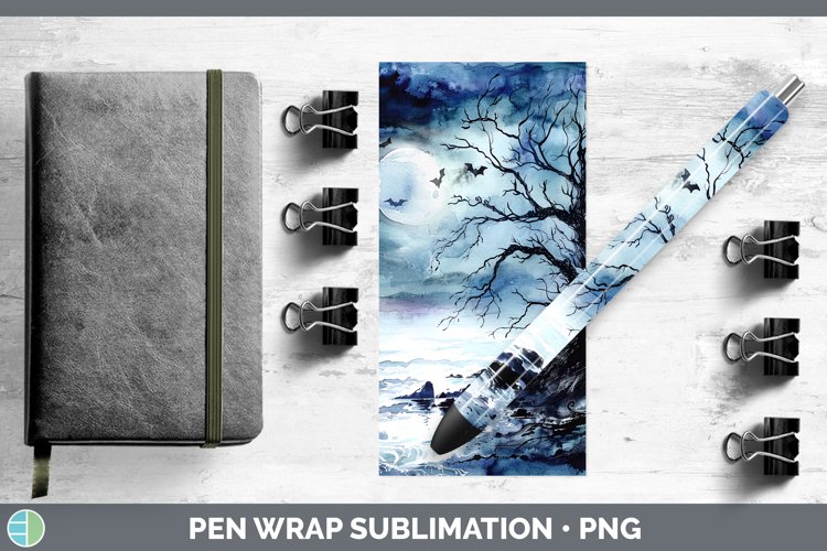 Gothic Beach Pen Wrap Sublimation Epoxy Pen Designs