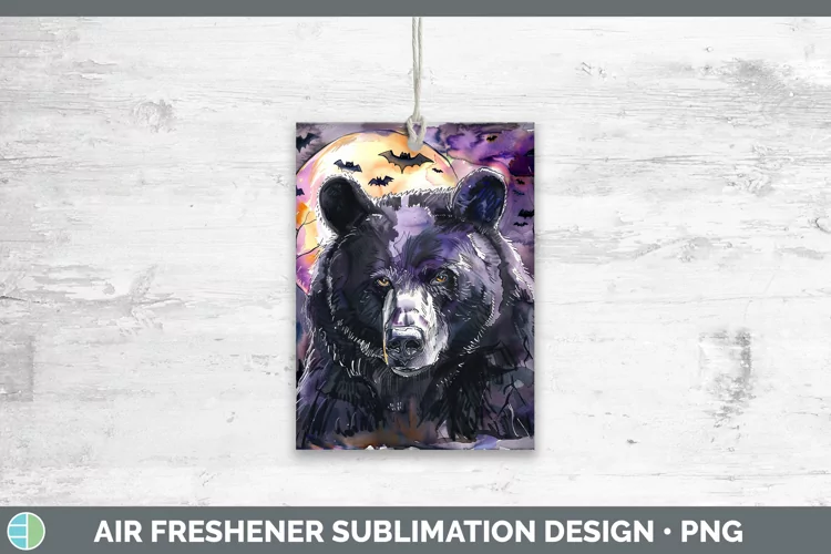 Gothic Bear Air Freshener Sublimation Car Freshener Designs