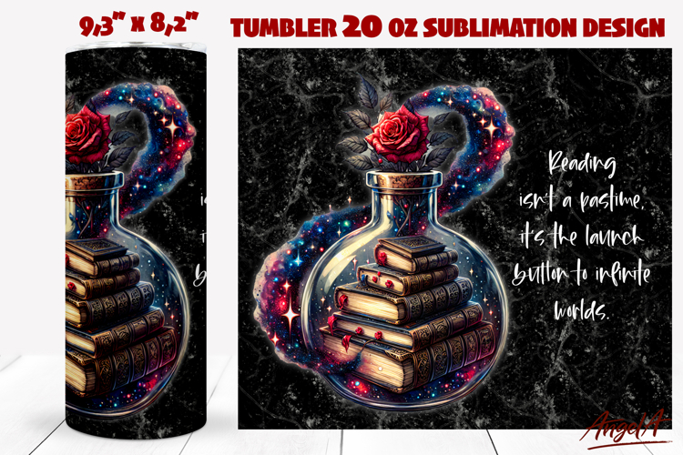 Gothic Book Lover tumbler Mystical tumbler Reading quote