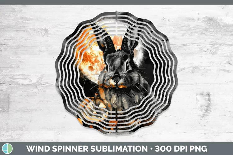 Gothic Bunny Wind Spinner Sublimation Spinner Designs