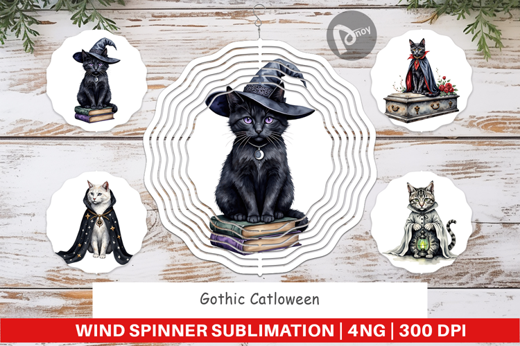 Wind Spinner Gothic Catloween