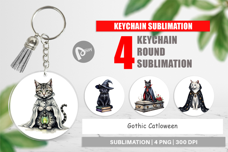 Keychain Gothic Catloween
