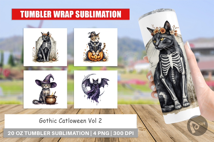 Tumbler Gothic Catloween