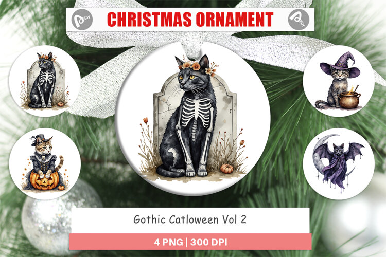 Ornament Gothic Catloween example image 1