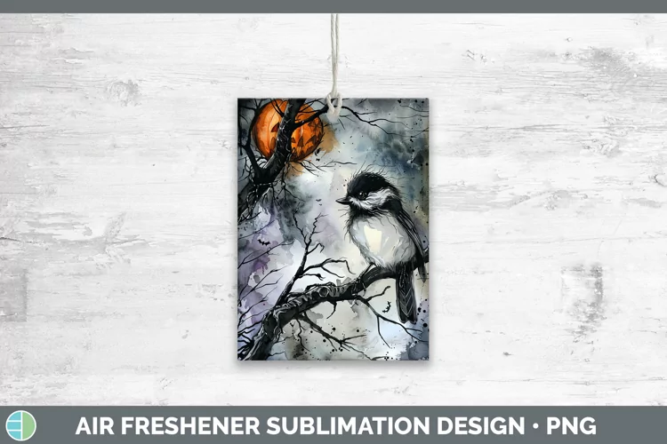 Gothic Chickadee Air Freshener Sublimation Car Freshener Des