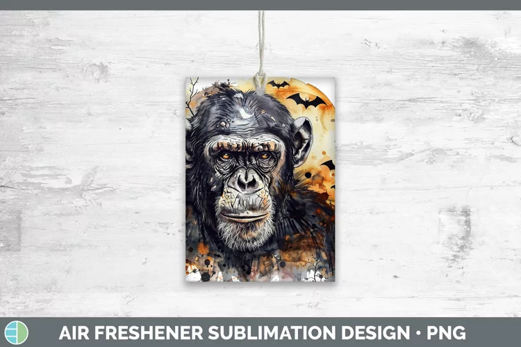 Gothic Chimpanzee Air Freshener Sublimation Car Freshener De