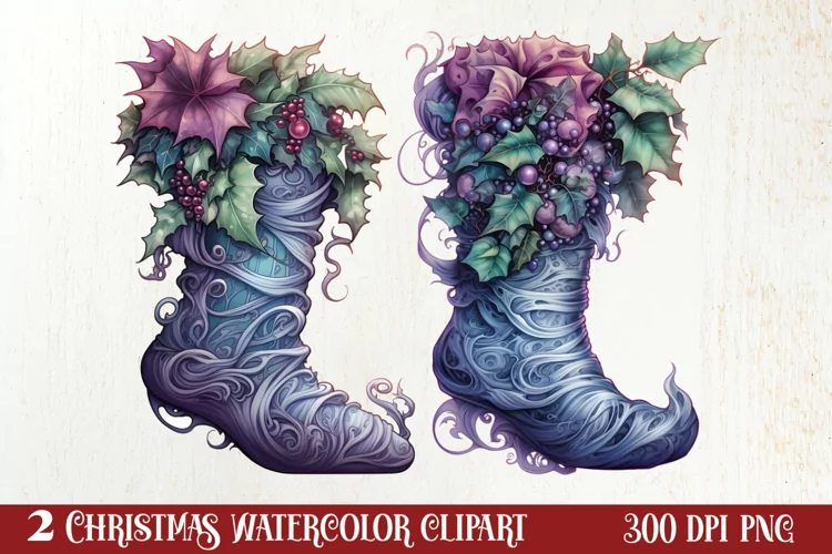 Mysterious Gothic Christmas Clipart Sublimation