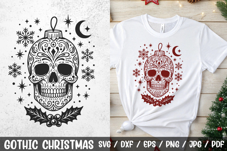 Christmas Skull SVGs Image 3