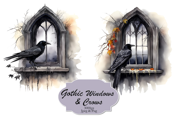 Gothic Window and Crow Sublimation