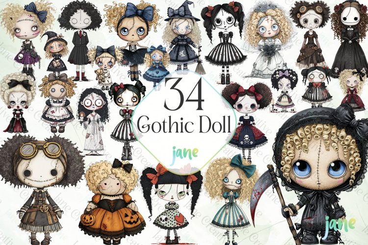 Gothic Doll Sublimation Bundle