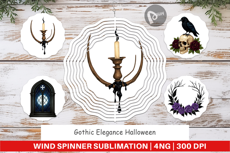 Wind Spinner Gothic Halloween Elegance