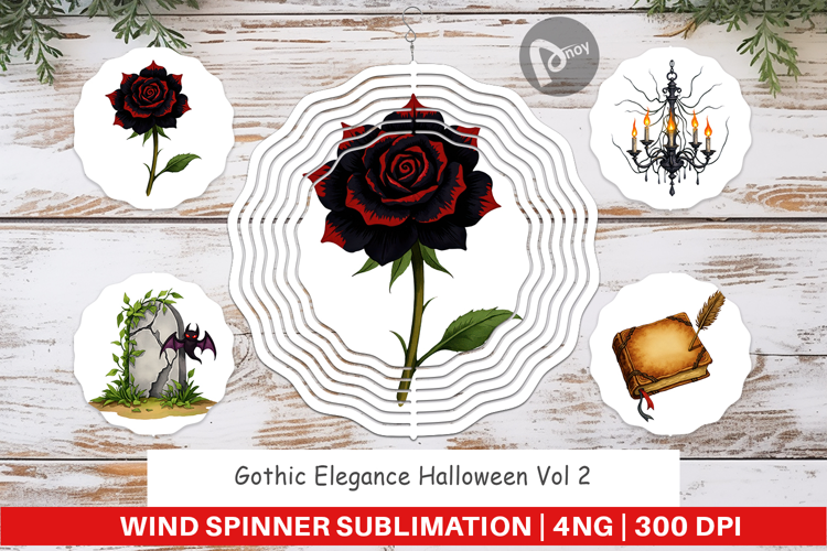 Wind Spinner Gothic Halloween Elegance