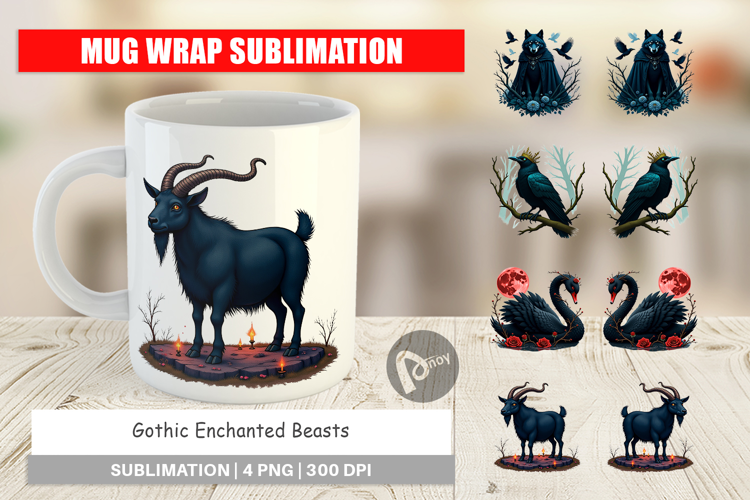Mug Wrap Gothic Enchanted Beasts