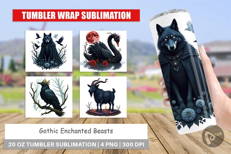 Tumbler Gothic Enchanted Beasts