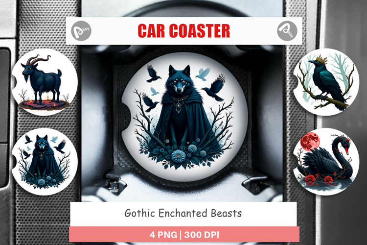 Car Coaster Gothic Enchanted Beasts
