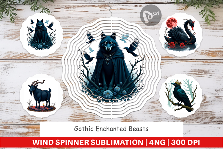 Wind Spinner Gothic Enchanted Beasts