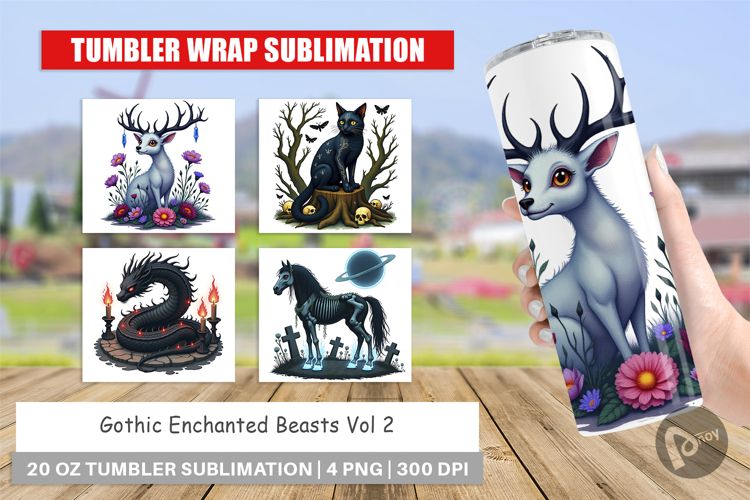 Tumbler Gothic Enchanted Beasts