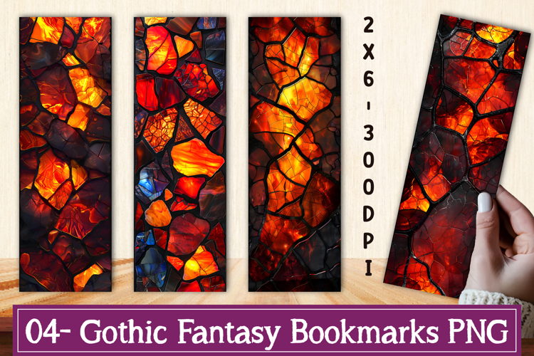 Gothic Fantasy Bookmarks PNG Printable