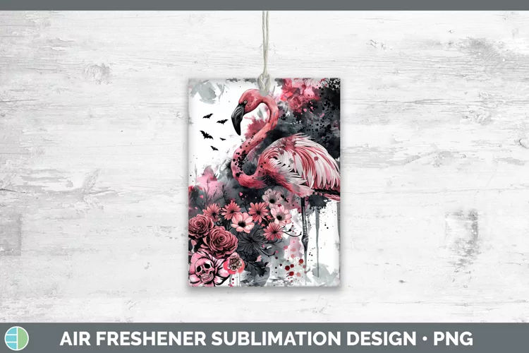 Gothic Flamingo Air Freshener Sublimation Car Freshener Desi