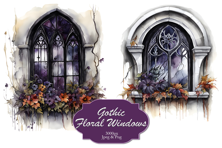Gothic Floral Windows