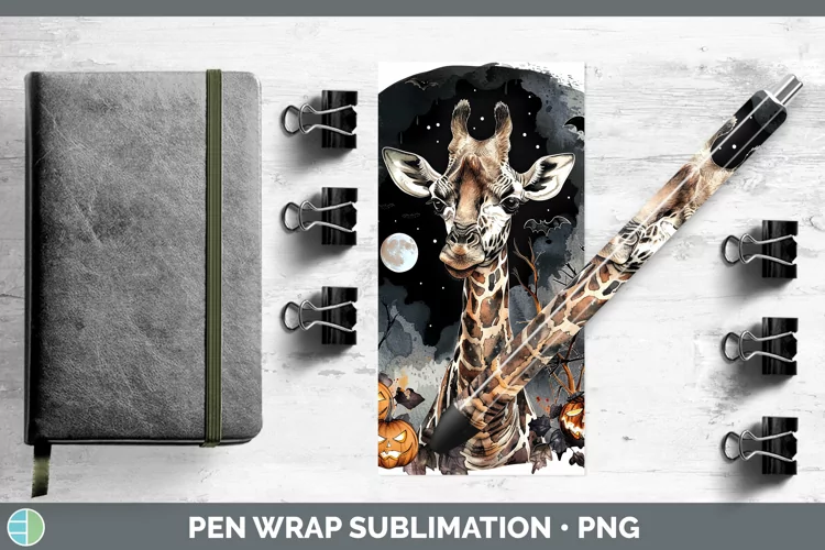 Gothic Giraffe Pen Wrap Sublimation Epoxy Pen Designs