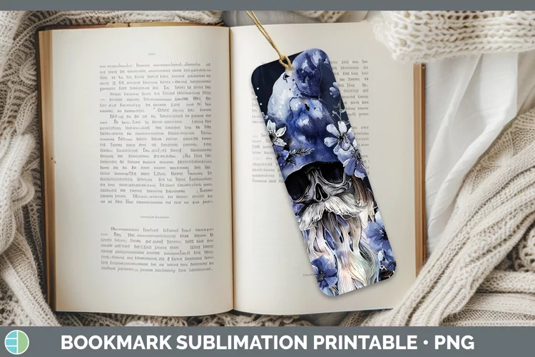 Gothic Gnome Bookmark Sublimation Printable Designs