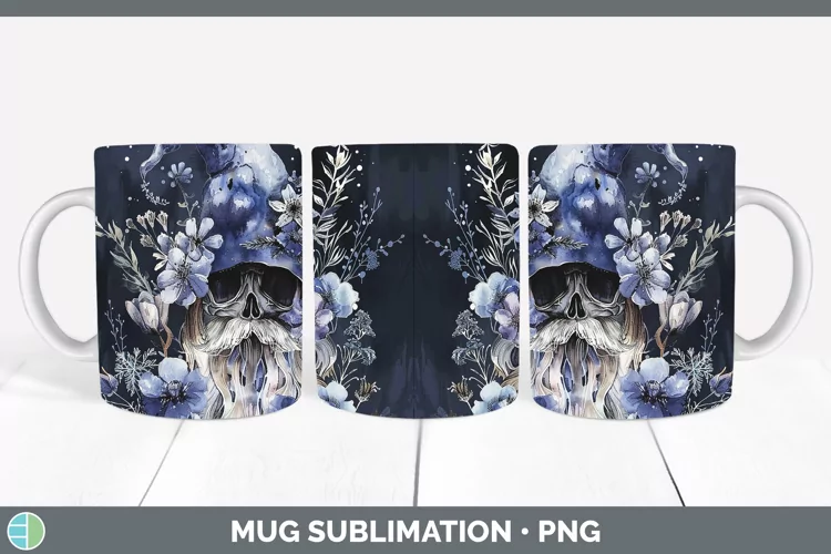 Gothic Gnome Mug Wrap Sublimation Coffee Cup Designs
