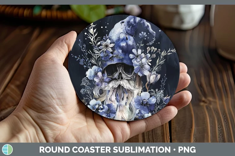 Gothic Gnome Round Coaster Sublimation Coaster Designs