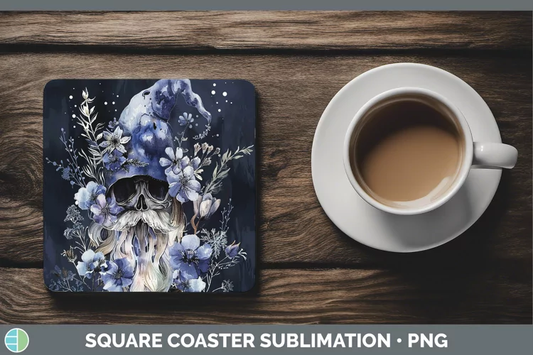 Gothic Gnome Square Coaster Sublimation Coaster Designs