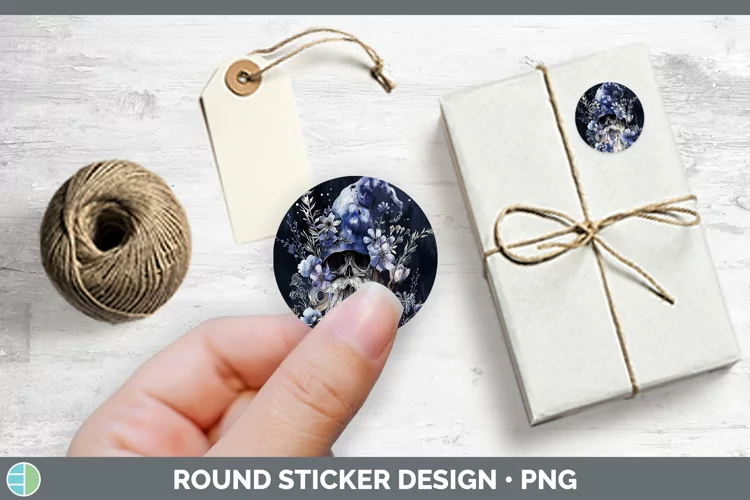 Gothic Gnome Stickers | Round Labels Designs