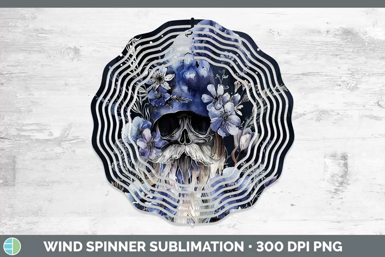 Gothic Gnome Wind Spinner Sublimation Spinner Designs
