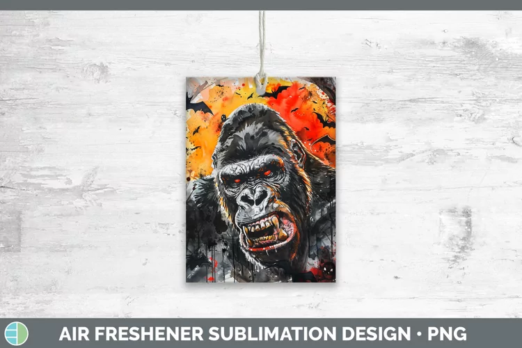Gothic Gorilla Air Freshener Sublimation Car Freshener Desig