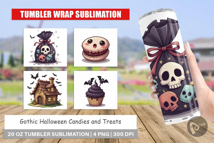 Tumbler Gothic Halloween Candies and Treats