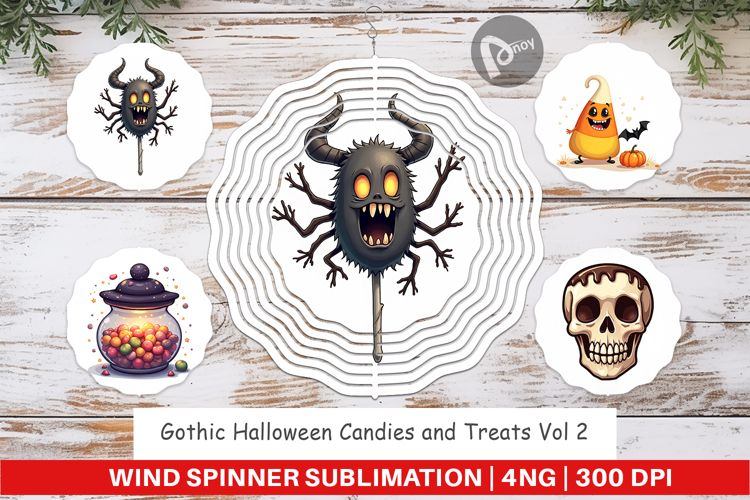 Wind Spinner Gothic Halloween Candies and Treats