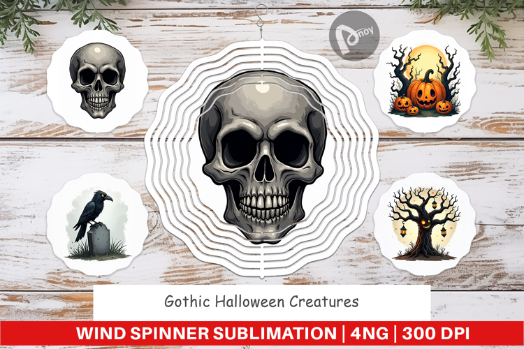 Wind Spinner Gothic Halloween Creatures