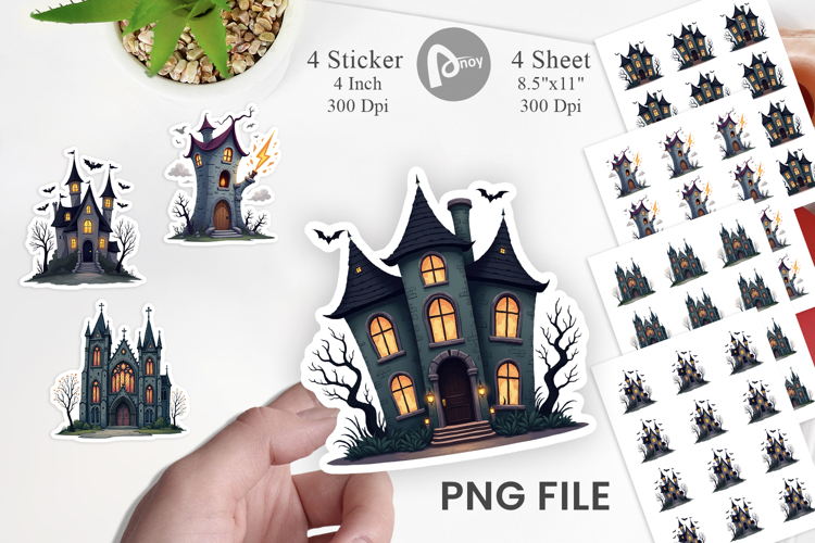 Sticker Gothic Halloween Gothic Architecture
