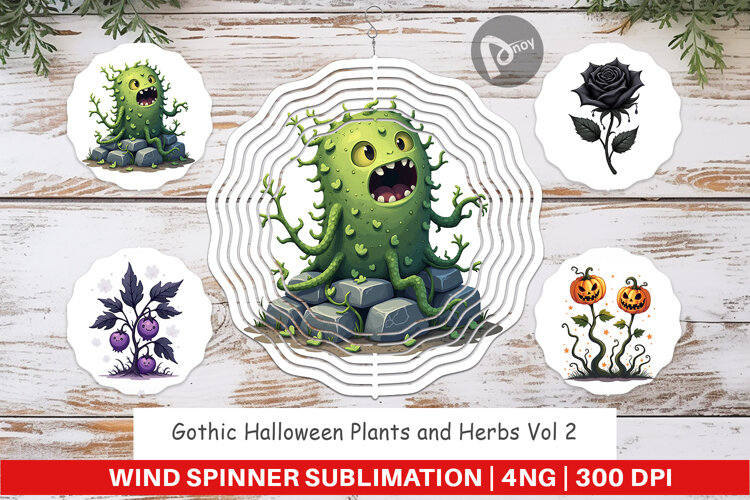 Wind Spinner Gothic Halloween Plants and Herbs example image 1
