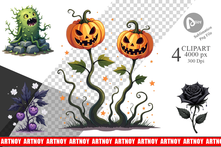 Clipart Gothic Halloween Plants and Herbs