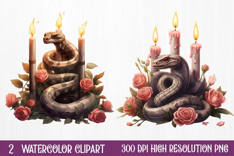 Gothic Halloween Watercolor Clipart PNG, Halloween PNG