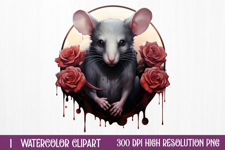 Gothic Halloween Watercolor Clipart PNG, Halloween PNG