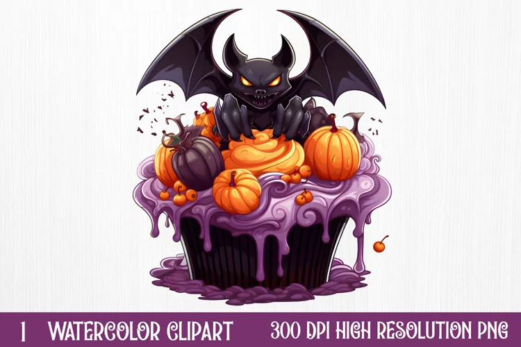 Halloween Cake Sublimation Clipart , Halloween Sublimation