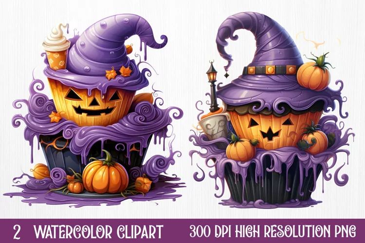 Halloween Cake Sublimation Clipart , Halloween Sublimation