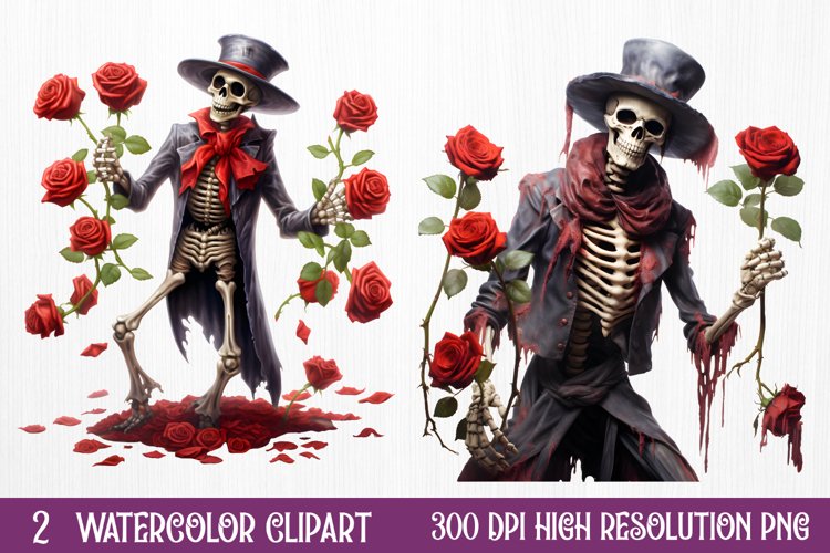Gothic Halloween Watercolor Clipart PNG, Halloween PNG