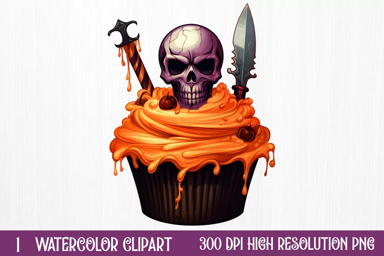 Halloween Cake Sublimation Clipart , Halloween Sublimation