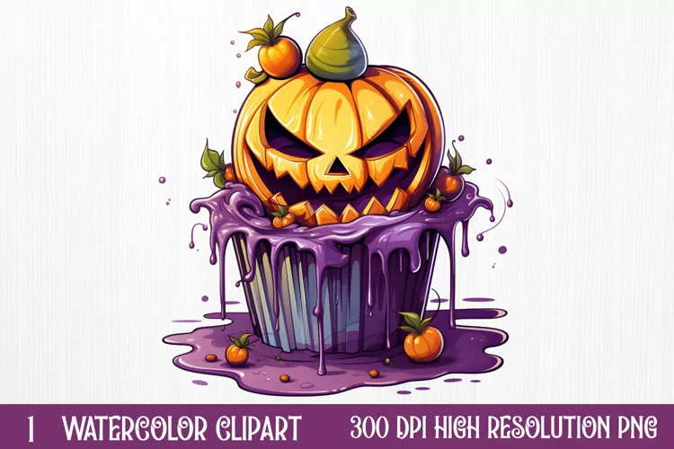 Halloween Cake Sublimation Clipart , Halloween Sublimation