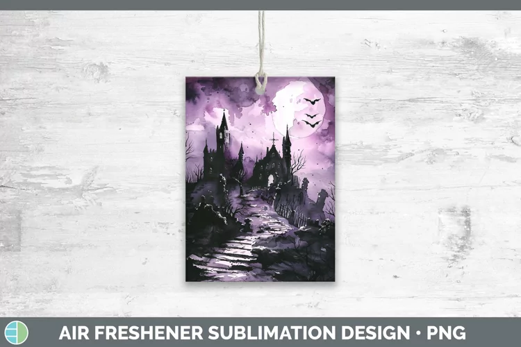Gothic Landscape Air Freshener Sublimation Car Freshener Des