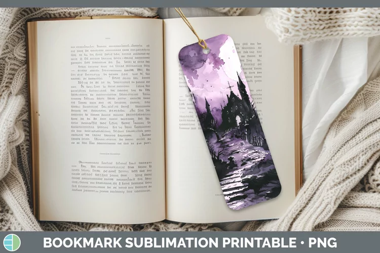 Gothic Landscape Bookmark Sublimation Printable Designs