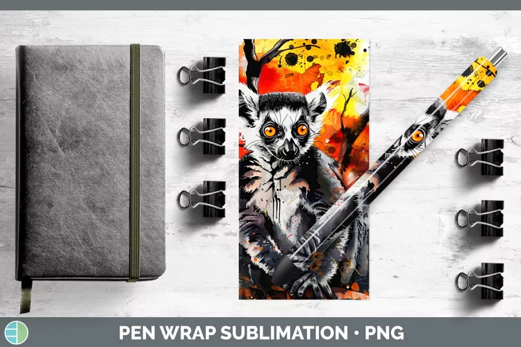 Gothic Lemur Pen Wrap Sublimation Epoxy Pen Designs