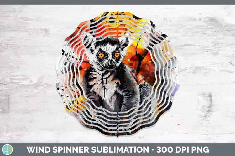 Gothic Lemur Wind Spinner Sublimation Spinner Designs
